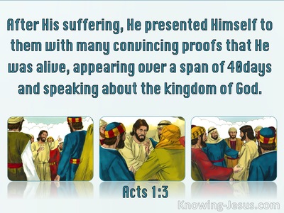 Acts 1:3 Jesus Presented Himself With Many Convincing Proofs (aqua)